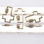 18K Gold Plated High Quality Brass Cross Accessories Pendant for Necklace Making