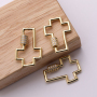 18K Gold Plated High Quality Brass Cross Accessories Pendant for Necklace Making