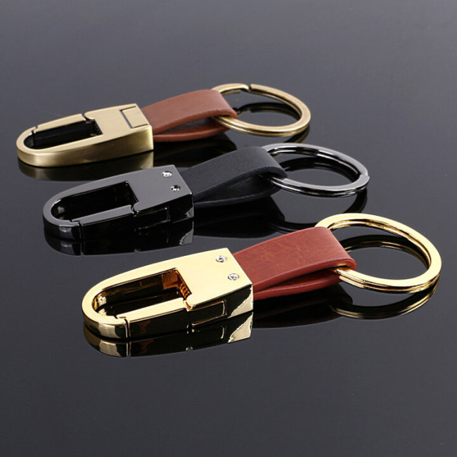 Best Selling Men's and Momen's  Gift Handmade Leather Keychain Car Key Chain Ring