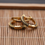 New 2021 Trendy Micro Insert Zirconia Gold Brass Design Charm Jewelry Hoop Circle earrings for Women and Girl