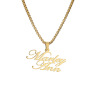 Fashion DIY Jewelry Custom Charm Jewelry Initial Letter Necklace Personalized Double Plated Name Chain Necklace Factory