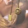 2021 new arrival custom design pride relationship retro rectangle shape tarot card necklace