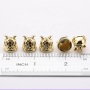 Wholesale 12mm Women Fashion Accessories Gold Plated Shar Pei Dog Design DIY Beads for Jewelry Bracelet Necklace Making