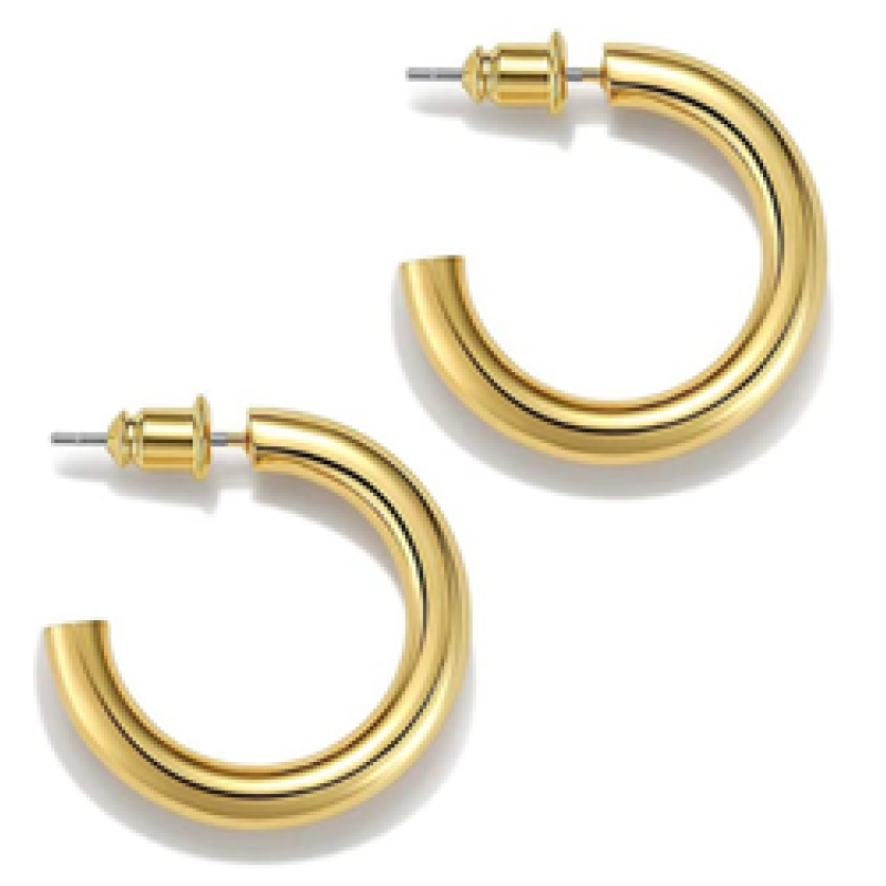 2021 Custom Wholesale Women Fashion Accessories Gold Plated Ins Style Drop Ear Ring Korean Circle Shaped Hoop Earrings