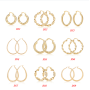 2021 Custom Wholesale Women Fashion Accessories Gold Plated Ins Style Drop Ear Ring Korean Circle Shaped Hoop Earrings