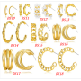 2021 Custom Wholesale Women Fashion Accessories Gold Plated Ins Style Drop Ear Ring Korean Circle Shaped Hoop Earrings