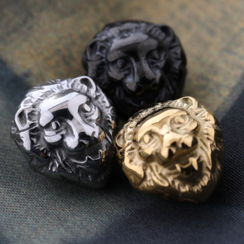 Hot Sale Stainless Steel Lion Head Beads Charm for Bracelet making