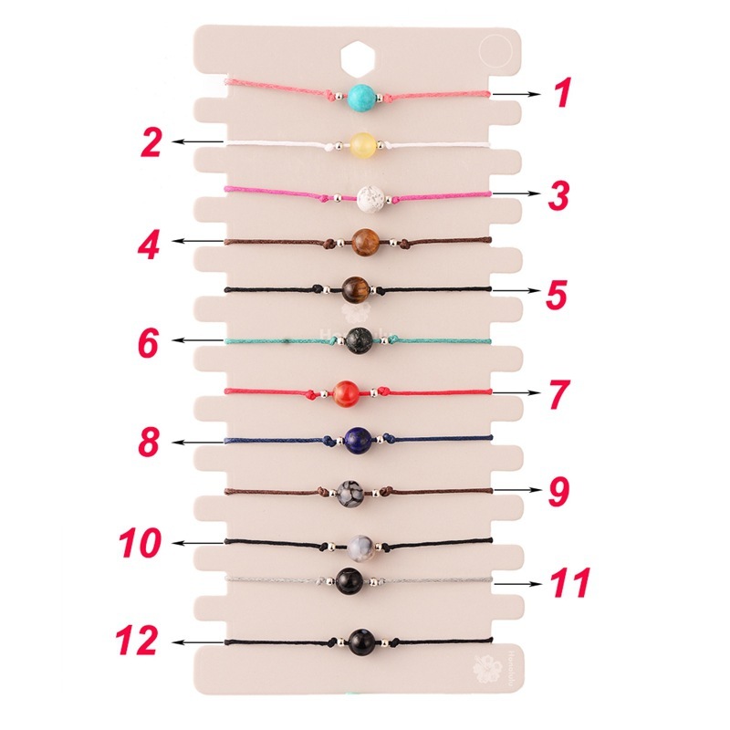 12PCS/Set New Cute Design Womens Simple One Natural Bead Bracelets for Sale