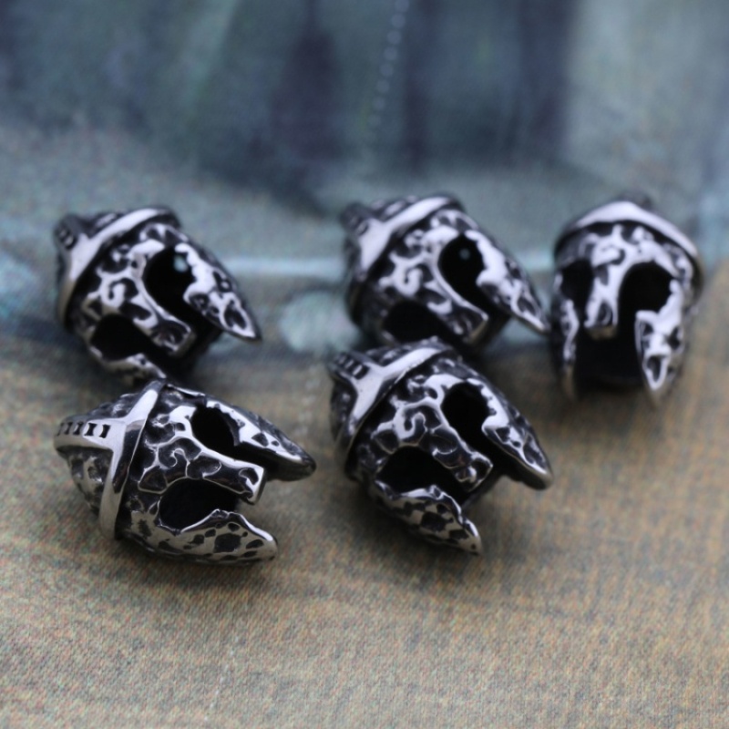 Mnes High Quality 14*10MM Stainless Steel Helmet Bracelet Charm for Sale