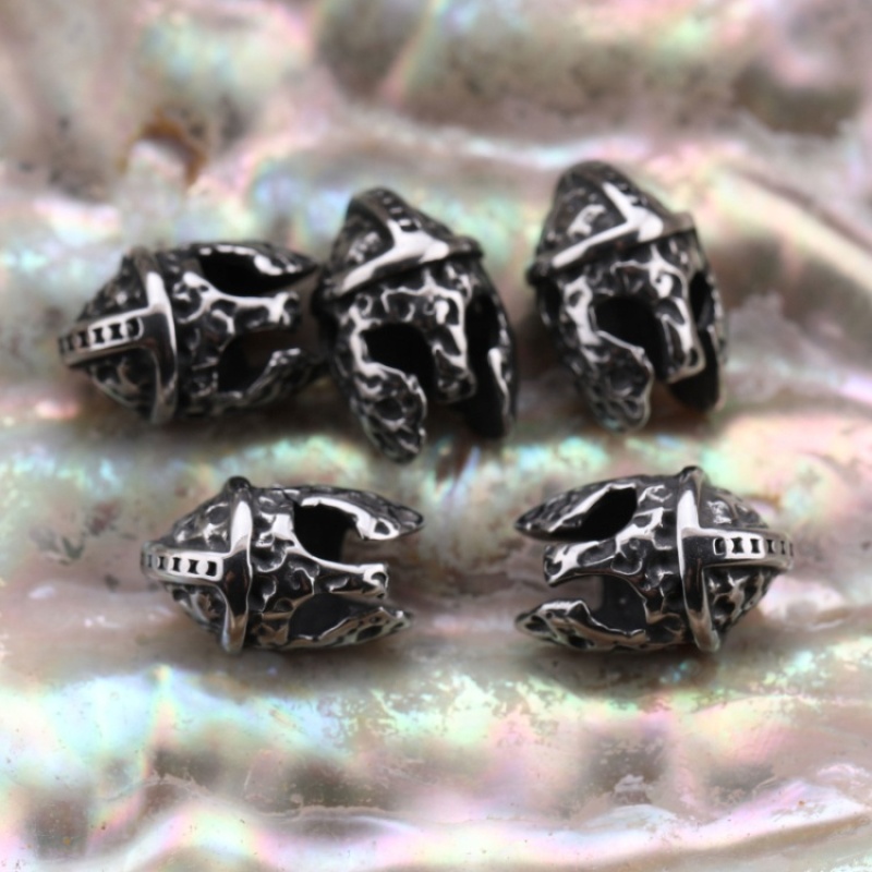 Mnes High Quality 14*10MM Stainless Steel Helmet Bracelet Charm for Sale