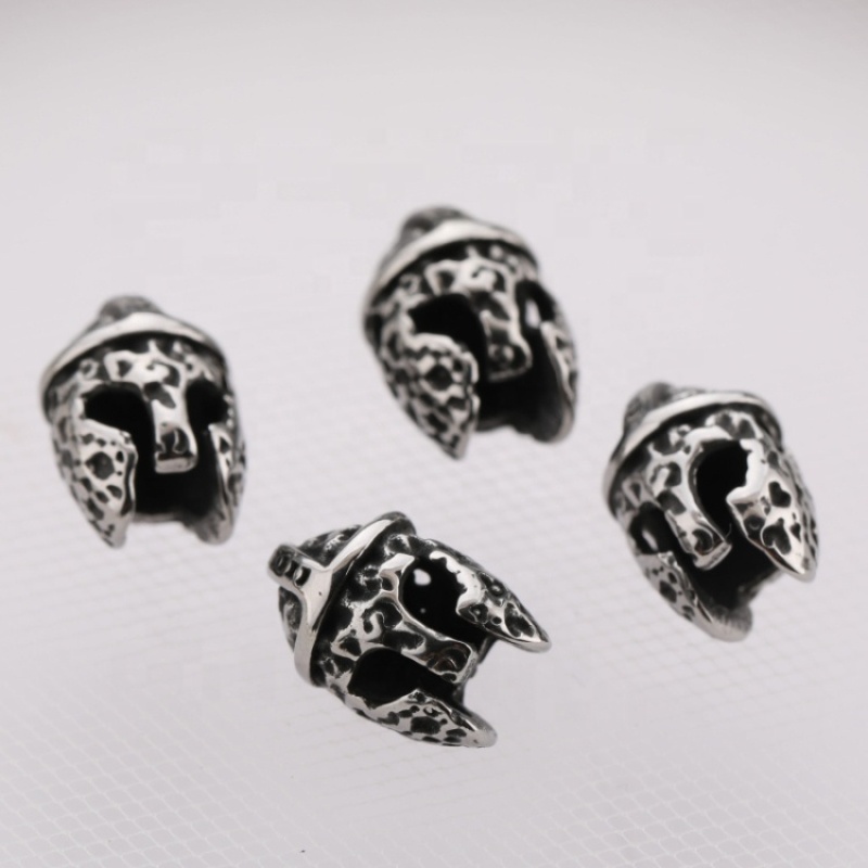 Mnes High Quality 14*10MM Stainless Steel Helmet Bracelet Charm for Sale