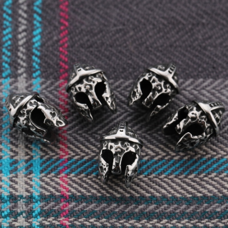 Mnes High Quality 14*10MM Stainless Steel Helmet Bracelet Charm for Sale