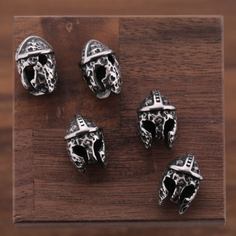 Mnes High Quality 14*10MM Stainless Steel Helmet Bracelet Charm for Sale