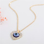 Simple heart pendant devil eyes necklace lucky eye chain jewelry evil eyes necklace for women