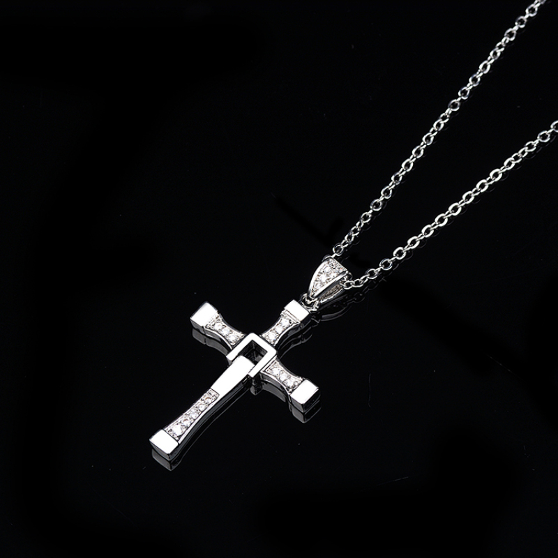 Simple Design Religious Jewelry Gold Plated Cross Chain Necklaces for Womens and Girls