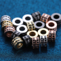 Lucky Design Jet Rhinestone Micro Pave Copper Spacer Beads Charm for Bracelet