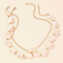 baroque  natural freshwater  pearl necklace  jewelry  fashion summer shell beads for Women