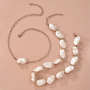 baroque  natural freshwater  pearl necklace  jewelry  fashion summer shell beads for Women