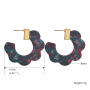 New Arrival Acetate Plate Acrylic Resin Wave Flower Petal Shaped Fashion Jewelry Hoop Earrings for Women
