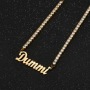2021 Women Gold Plated Stainless Steel Hip Hop Style Zircon Tennis Chain Customized Name Letter Jewelry Beaded Necklace