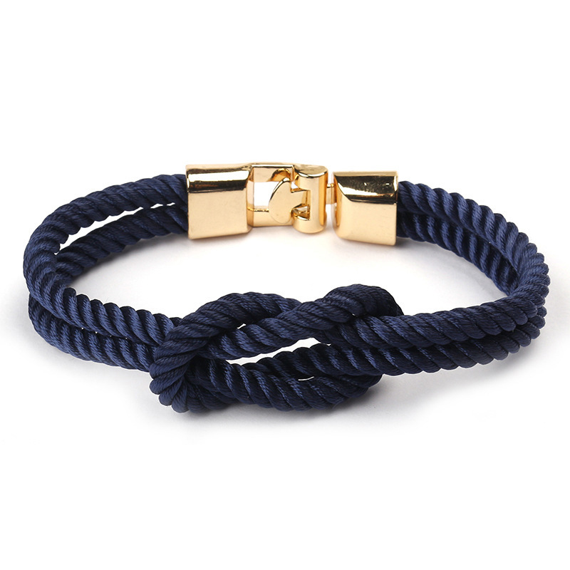 2021 Hot Sale Custom Men Colorful Gold Plated Alloy Paracord Bracelet Elegant Gold Plated Rope Bracelets Bangles Wristband