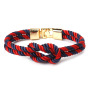 2021 Hot Sale Custom Men Colorful Gold Plated Alloy Paracord Bracelet Elegant Gold Plated Rope Bracelets Bangles Wristband