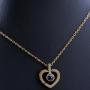 2021 Custom Fashion Gold Plated Chains Necklace Jewelry Diamond Stainless Steel Heart Shaped Pendant Necklace