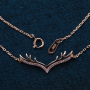 Newest Fashion Teen Girls Necklace Most Popular Simplicity Golden Antler Necklace