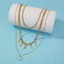 Fashion Letter Honey Necklace Light Green Acrylic Multi-layer Butterfly Necklace