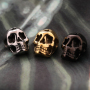 New Fashion Large Hole Gold Plated Stainless Steel Skull Beads for Bracelet Making