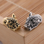 Jet Micro Pave Leopard Head Charms for Bangle Bracelet Making Jewelry