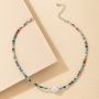Simple Temperament Small Fresh Neck Chain Jewelry Accessories Fashion Personality Colorful String Rice Beads Pearl Necklaces