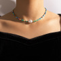 Simple Temperament Small Fresh Neck Chain Jewelry Accessories Fashion Personality Colorful String Rice Beads Pearl Necklaces