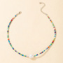 Simple Temperament Small Fresh Neck Chain Jewelry Accessories Fashion Personality Colorful String Rice Beads Pearl Necklaces