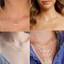 Plated Name Plate Jewelry Necklace for Womens 18K 14K Charm Necklaces Rope Chain Gold Personalised Customised Stainless Steel
