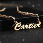 Plated Name Plate Jewelry Necklace for Womens 18K 14K Charm Necklaces Rope Chain Gold Personalised Customised Stainless Steel