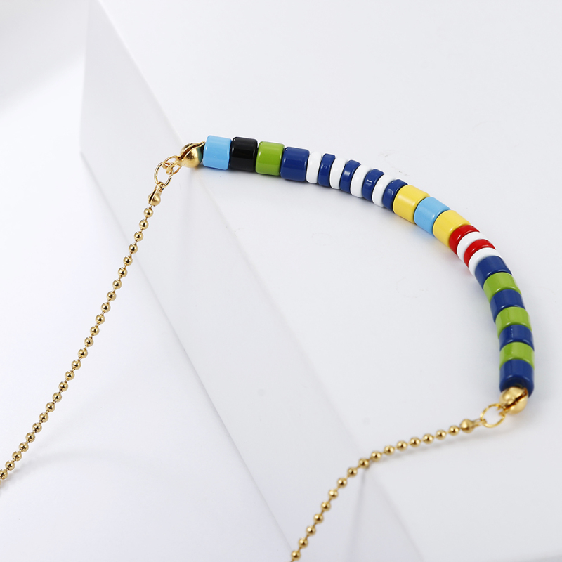 Latest Style Gold Plated Jewelry Natural Stone Beads Necklace Stone Necklaces Wholesale Handmade Natural Chains Link Chain MOJO