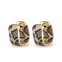 High Quality Snake-skin Zirconia Micro Pave Huggie Earring Wild Womens Leopard Print Earring for Sale