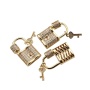 Wholesale Korean Fashion Custom Gold Plated Zircon Copper Lock Design Carabiner Jewelry Accessory for Bracelet Necklace Making