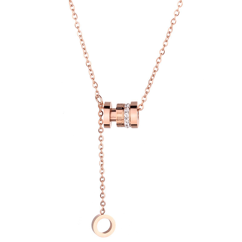 MOJO New Design Jewelry 18K Gold Stainless Steel Roman numerals  Necklace For Gift Jewelry Making