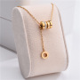 MOJO New Design Jewelry 18K Gold Stainless Steel Roman numerals  Necklace For Gift Jewelry Making