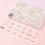 24 Grids Flower Heart Round Shape Handmade DIY Bracelet Necklace Kits ABS Pearls Beads Sets for Jewelry Making