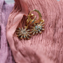 New Trendy Fashionable Brass Zircon Designer Sun Star Shape Earrings for Women and Girls