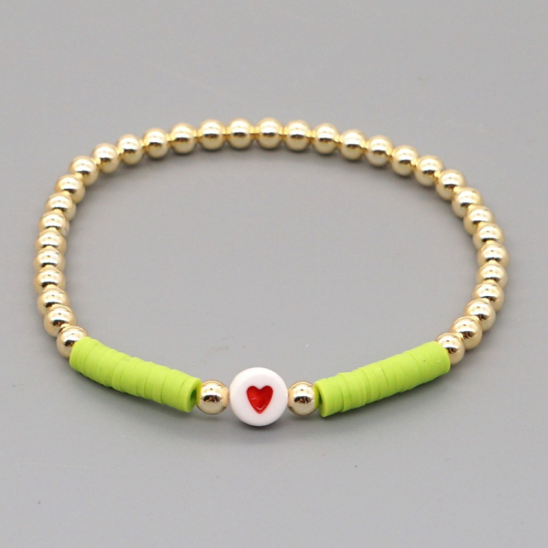 Popular Heart Beads Bracelet Small Gold Metal Beads Bracelet