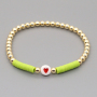 Popular Heart Beads Bracelet Small Gold Metal Beads Bracelet