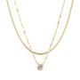 Korean Zirconia Snake Chain Lip Chain Necklace Female 18K Gold Titanium Steel Drop Shipping Necklace Jewelry