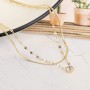 Korean Zirconia Snake Chain Lip Chain Necklace Female 18K Gold Titanium Steel Drop Shipping Necklace Jewelry