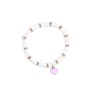 MOJO Love Pendant Soft Clay Bracelet 6MM Colorful Elastic Rope Bracelet Women Bbeaded Bracelet