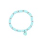 MOJO Love Pendant Soft Clay Bracelet 6MM Colorful Elastic Rope Bracelet Women Bbeaded Bracelet
