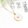 Hot Sale Turkish Jewelry Shell Devil Eyes Necklace Stainless Steel Natural Christmas Gift Female Gold Plated Pendant Necklaces